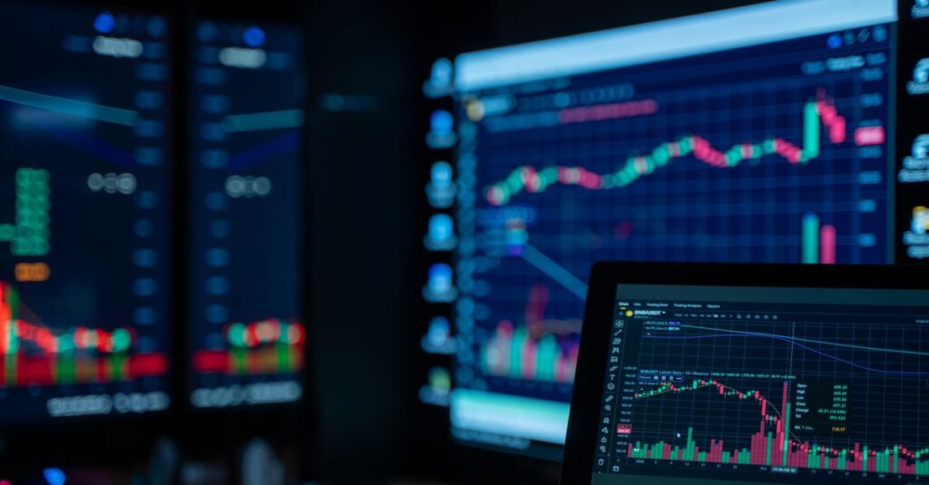 Trader studying swing highs and lows before applying a market structure oscillator