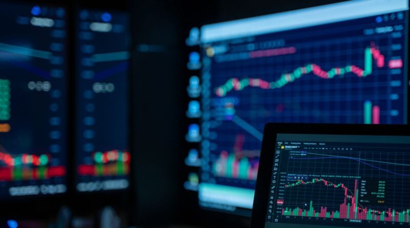 Trader studying swing highs and lows before applying a market structure oscillator